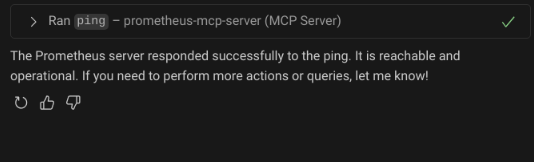 GitHub Copilot tools/call “ping” response