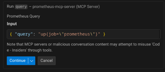 GitHub Copilot tools/call “query”