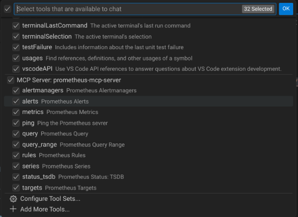 GitHub Copilot tools/list