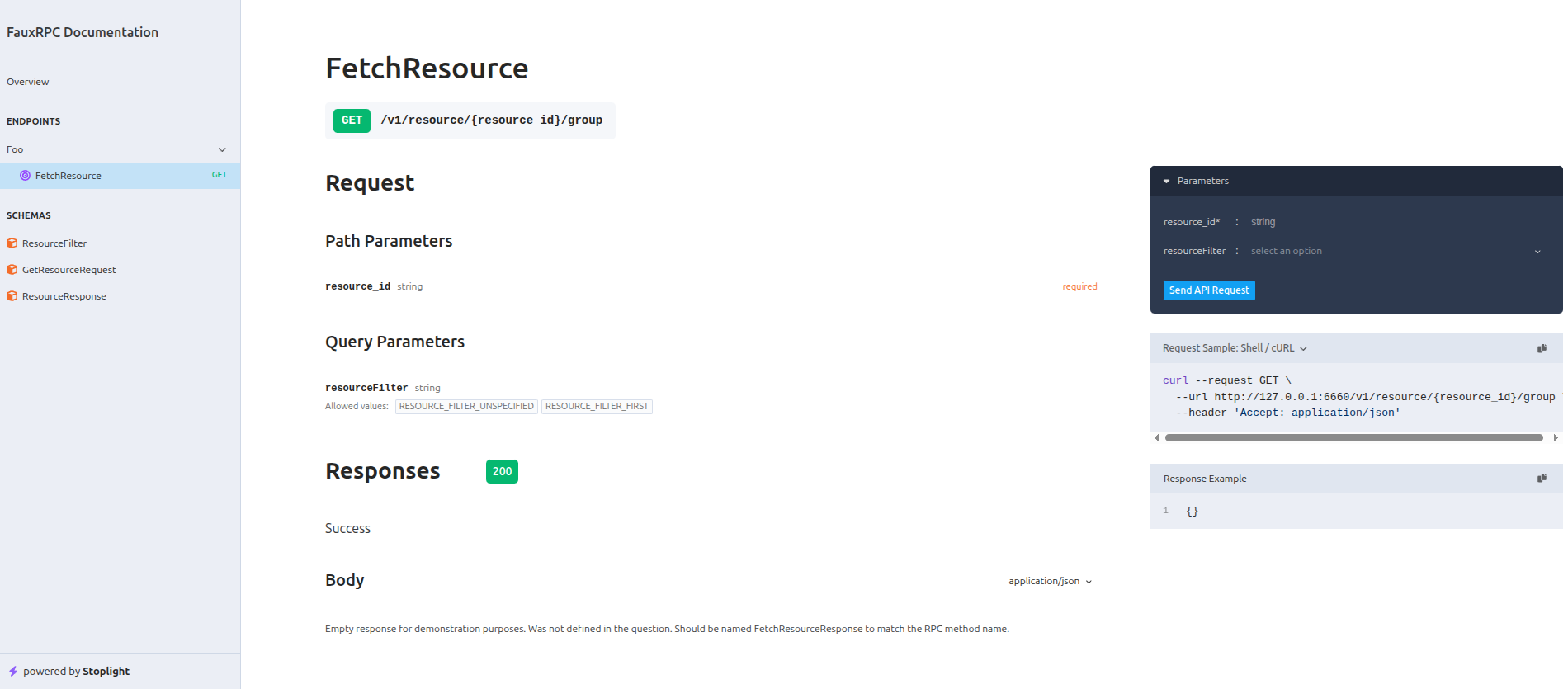 FauxRPC Documentation: FetchResource